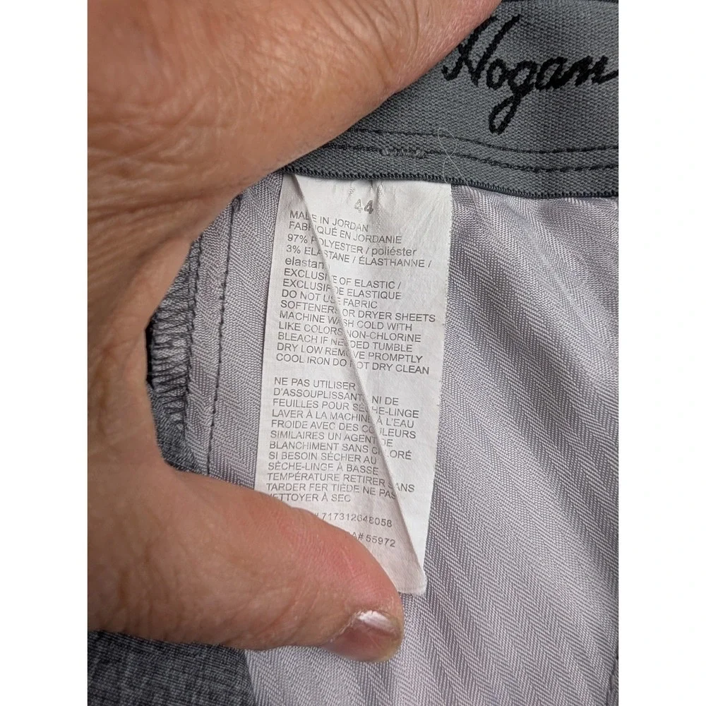 Haggar Mens Cool 18 Pro Performance Shorts Heather Gray Flat Front Golf Size 44